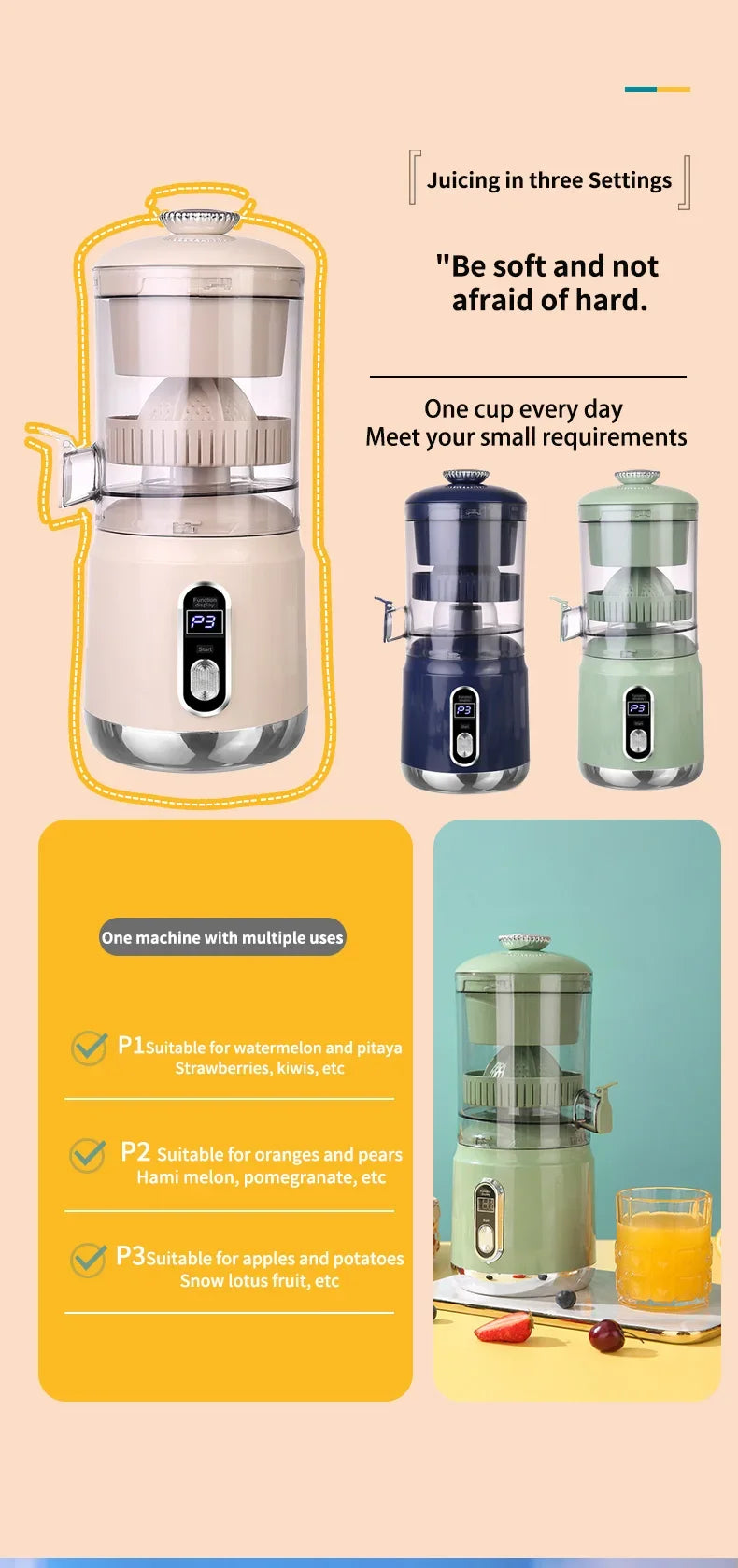 Portable 600ml Citrus Juice Extractor